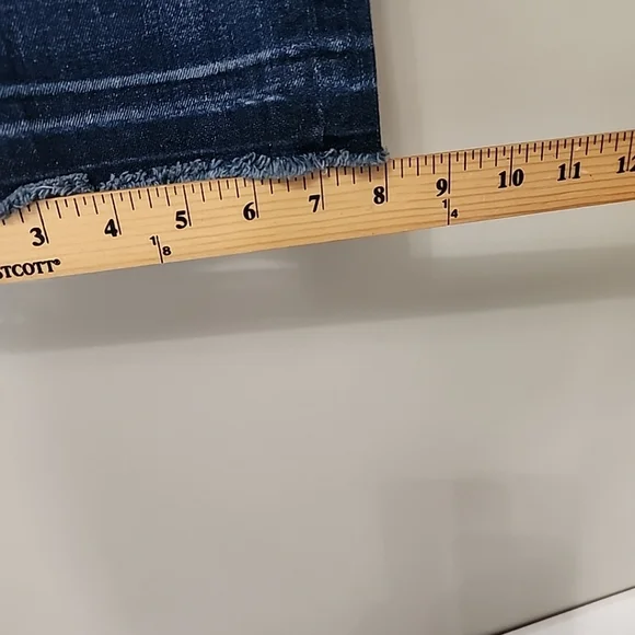 J. Crew Jeans Womens 27 Billie Demi Boot Crop High Rise Stretch Fringe Hem Denim - Picture 10 of 16